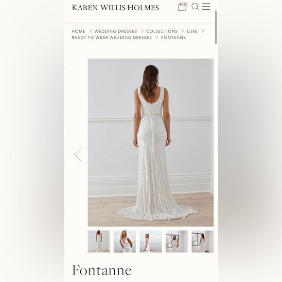 Karen Willis Holmes Fontanne wedding gown size AU 10 / US 6 - Picture 3 of 13